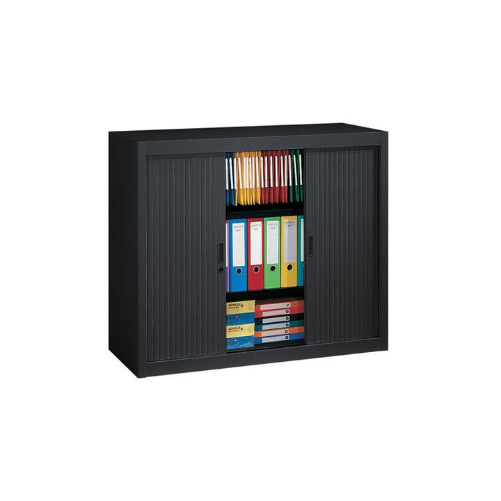 Armoire à rideau monobloc -H100 xL120xP43 -noir