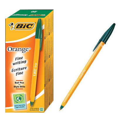 Stylo à Bille BIC Orange Vert - Écriture Fine