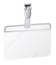 Porte badge plastifié 90x54mm avec clip - lot de 25, transparent