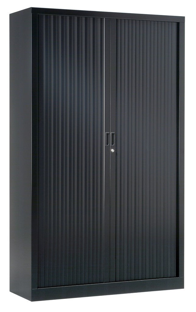 Armoire haute à rideaux -H198xL120xP43-gris anthracite
