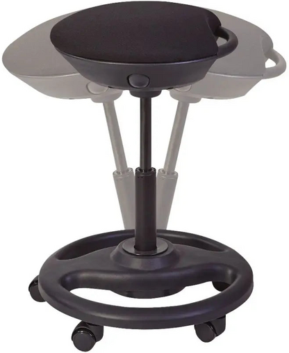 Tabouret ergonomique à roulettes -noir