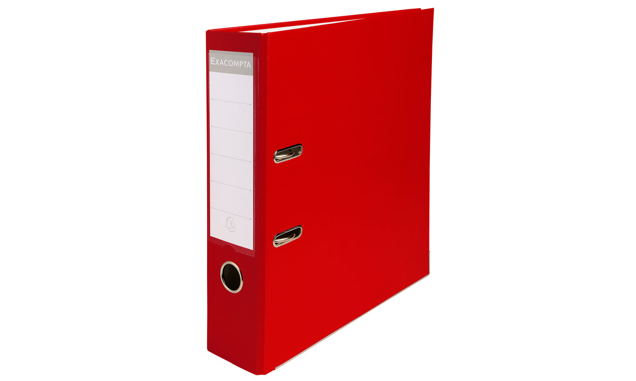 Classeur levier polypro dos 75mm rouge