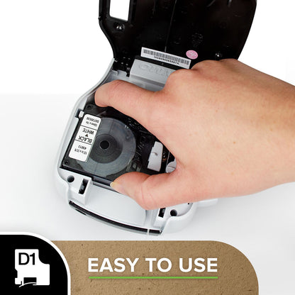 Ruban Dymo D1 24mm - noir/ transparent