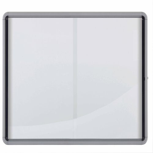 Vitrine d'affichage, porte coulissante, fond en métal, 18 feuilles A4,pour l'intérieur