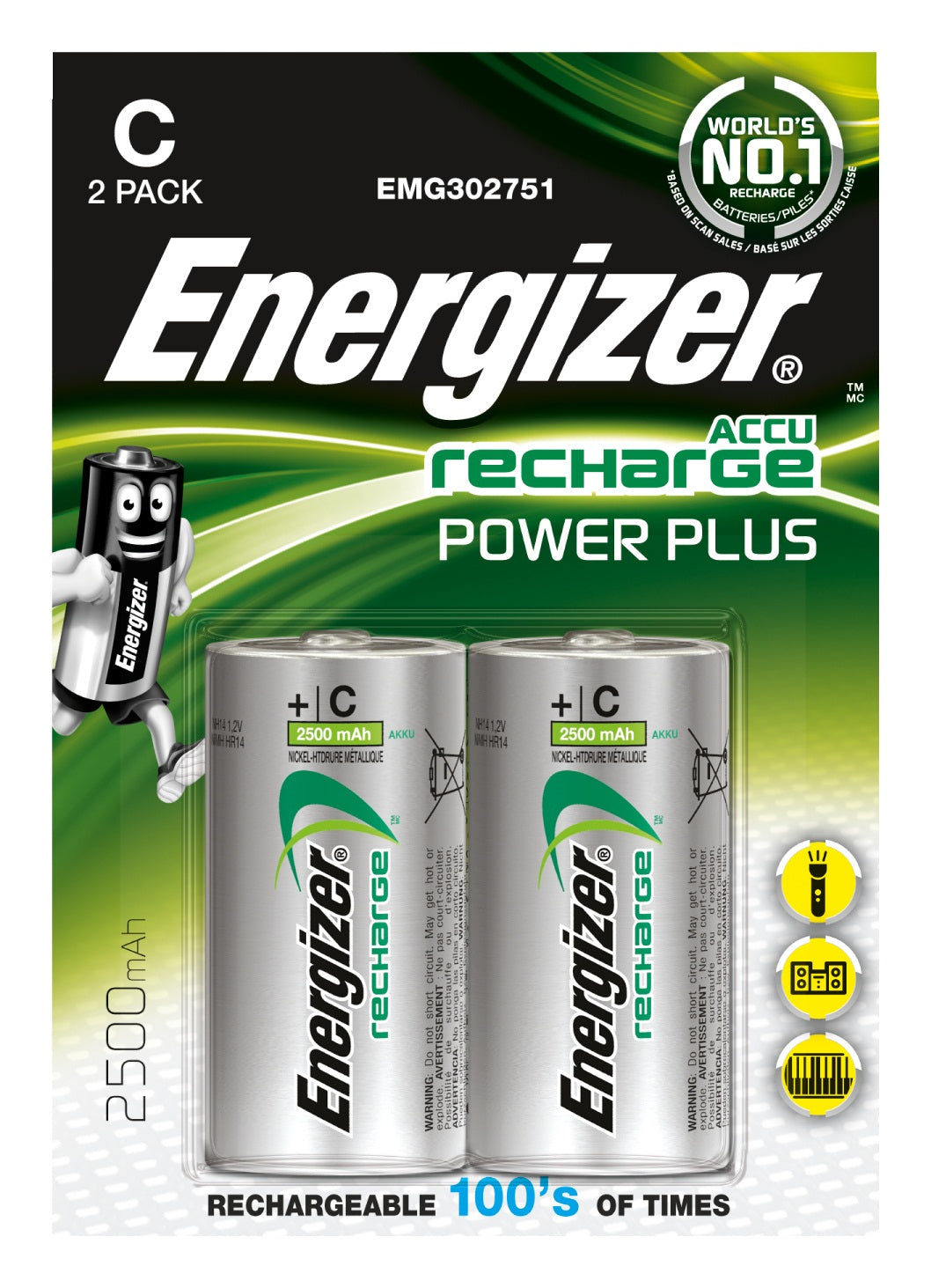 Energizer rechargeable power cp/2