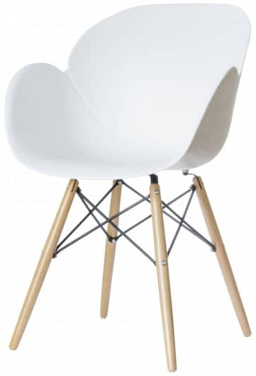 CHAISE DESIGN COQUE PP BLANC