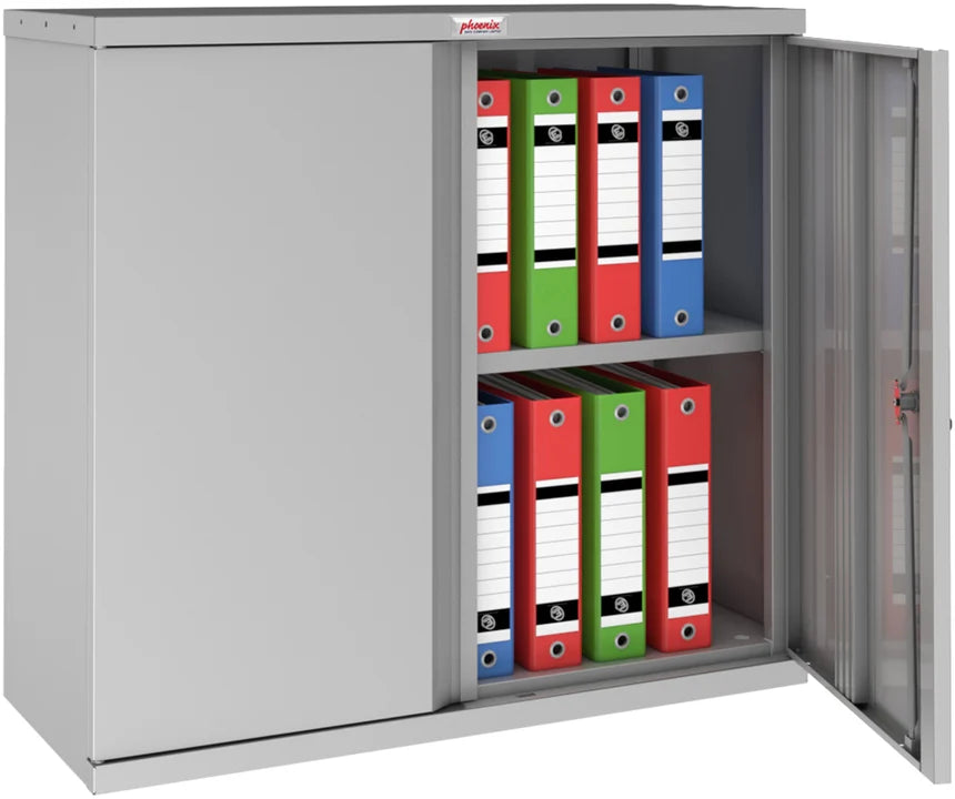 Armoire porte battante en acier -H100cm - gris