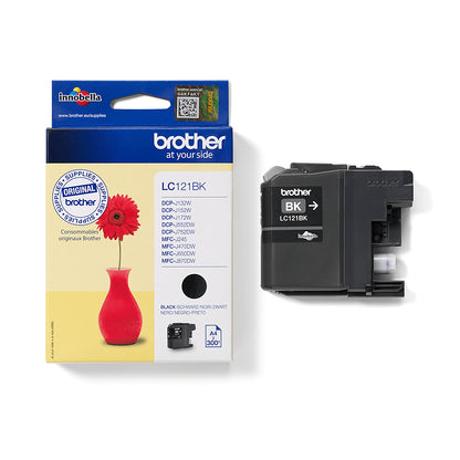 Cartouche d'encre Brother noire LC121bk - 300 pages