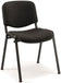 Chaise visiteur 4 pieds tissu noir