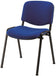 Chaise visiteur 4 pieds tissu bleu