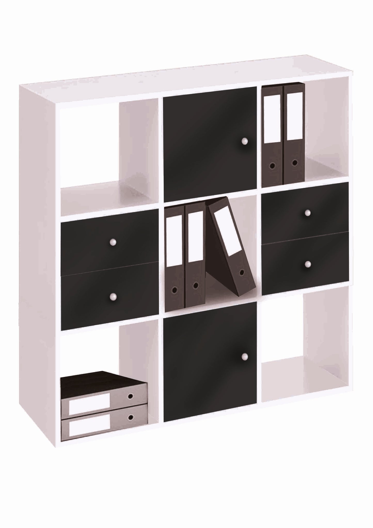 Mti biblio.9 cases blanc elegance