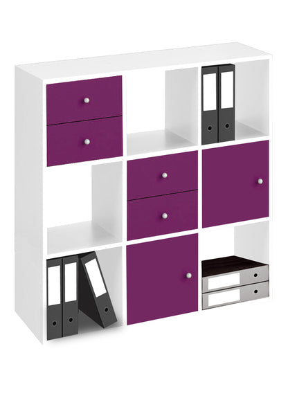 Mti biblio.9 cases blanc elegance