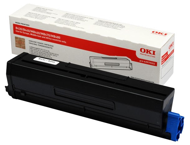 Toner oki noir pour imprimantes b430 / b440 - 7000 pages