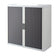 Armoire Basse à rideau easyoffice h104 blanc / anthracite