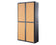 Armoire Haute à rideau easyoff h204 anthracite / hêtre