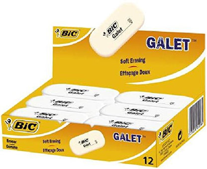 Gomme galet bic - effaçage doux et précis