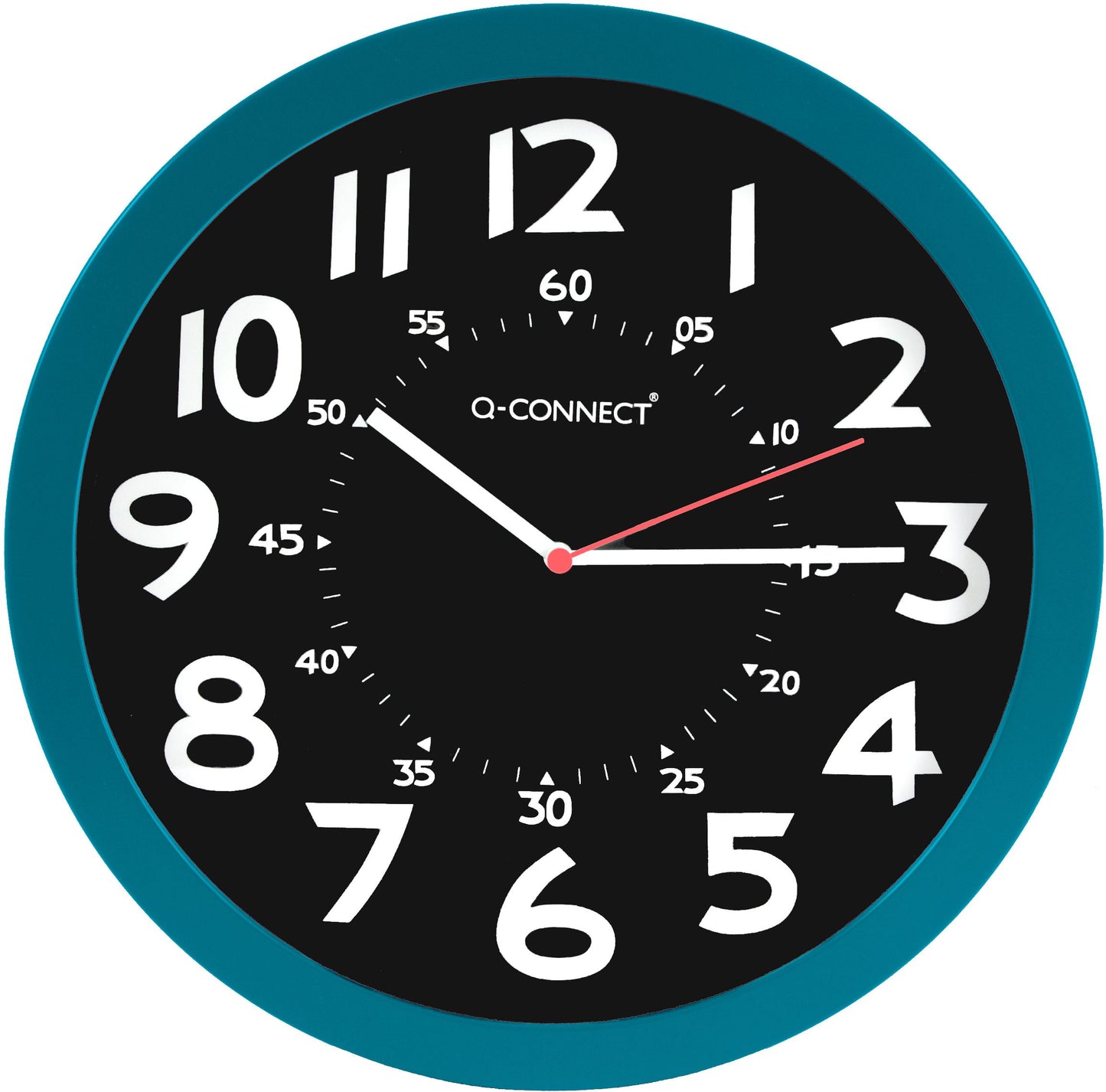 Horloge plastique 30cm bleu / noir