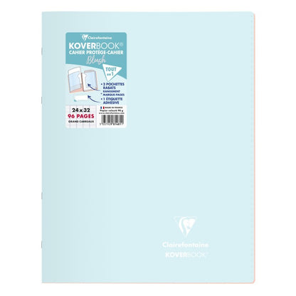 Cahier polypropylène koverbook seyes 92 pages 24x32