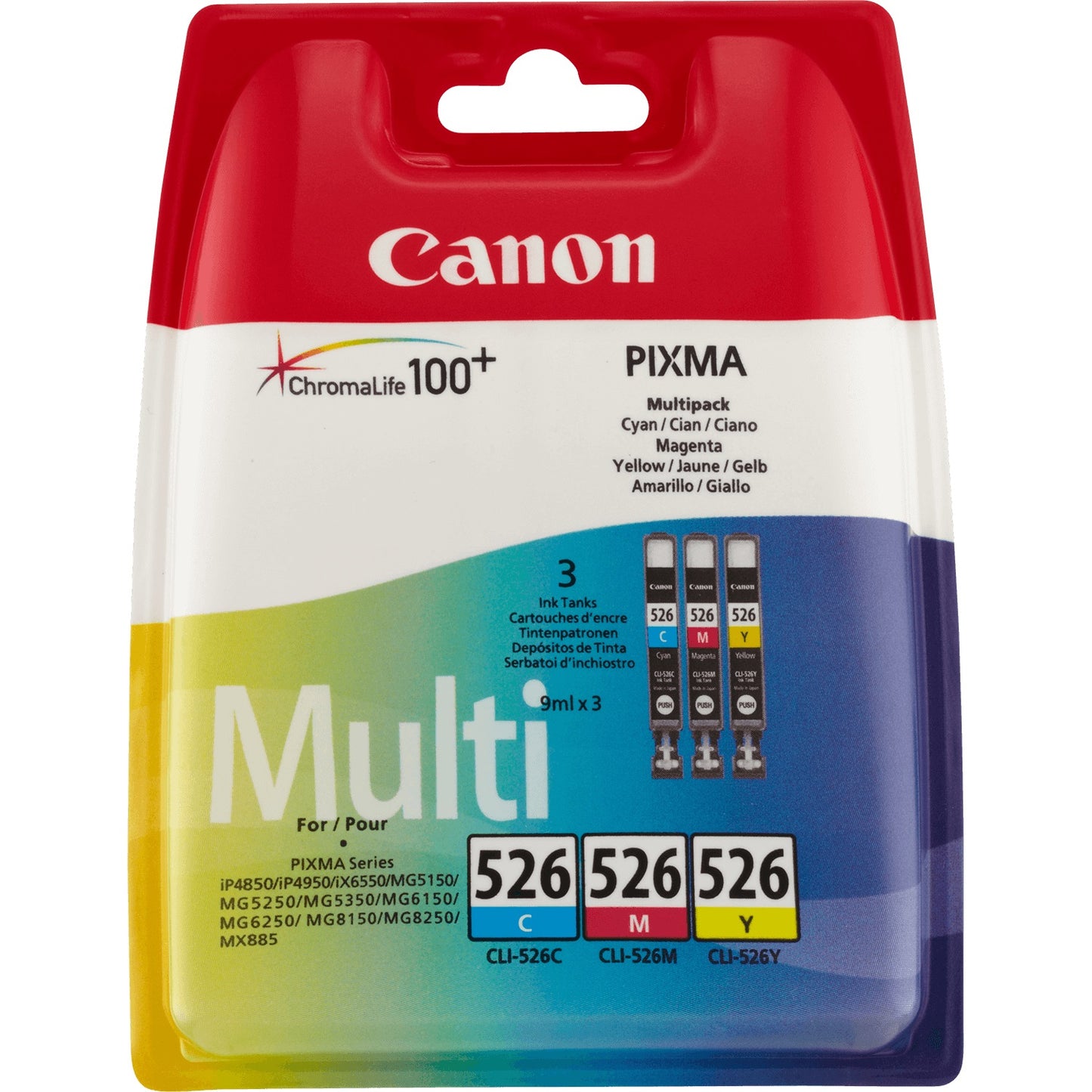 Cartouche d'encre Canon cli-526 - pack 3 couleurs
