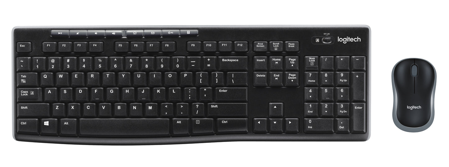 Clavier/souris sans fil mk270 - confort et durabilité