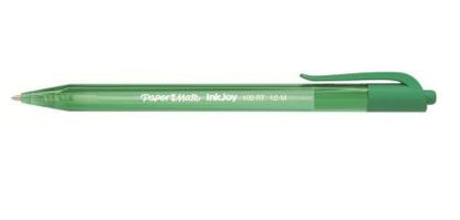 Stylo à bille rétractable - vert, pointe moyenne