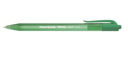 Stylo à bille rétractable - vert, pointe moyenne