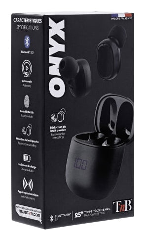 Écouteurs tws onyx - bluetooth 5.2 et autonomie 24h