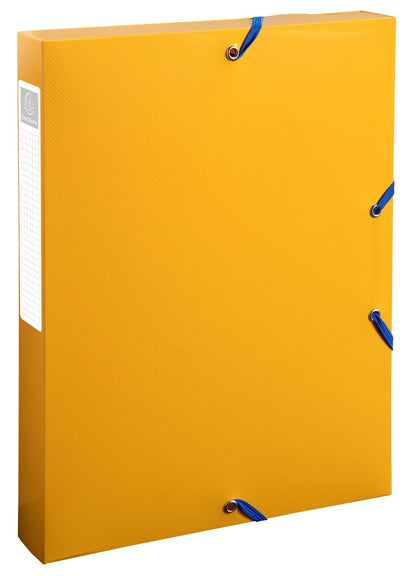 Boite classement polypro bee blue dos 40mm -assorti