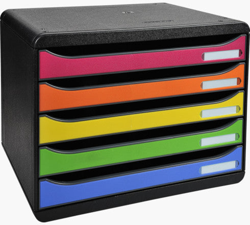 Module de classement big box ouverture à l'italienne 5 tiroirs-arlequin