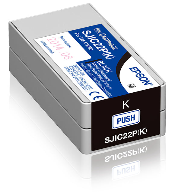 Cartouche d'encre noire pour Epson TM-C3500 - Pigments