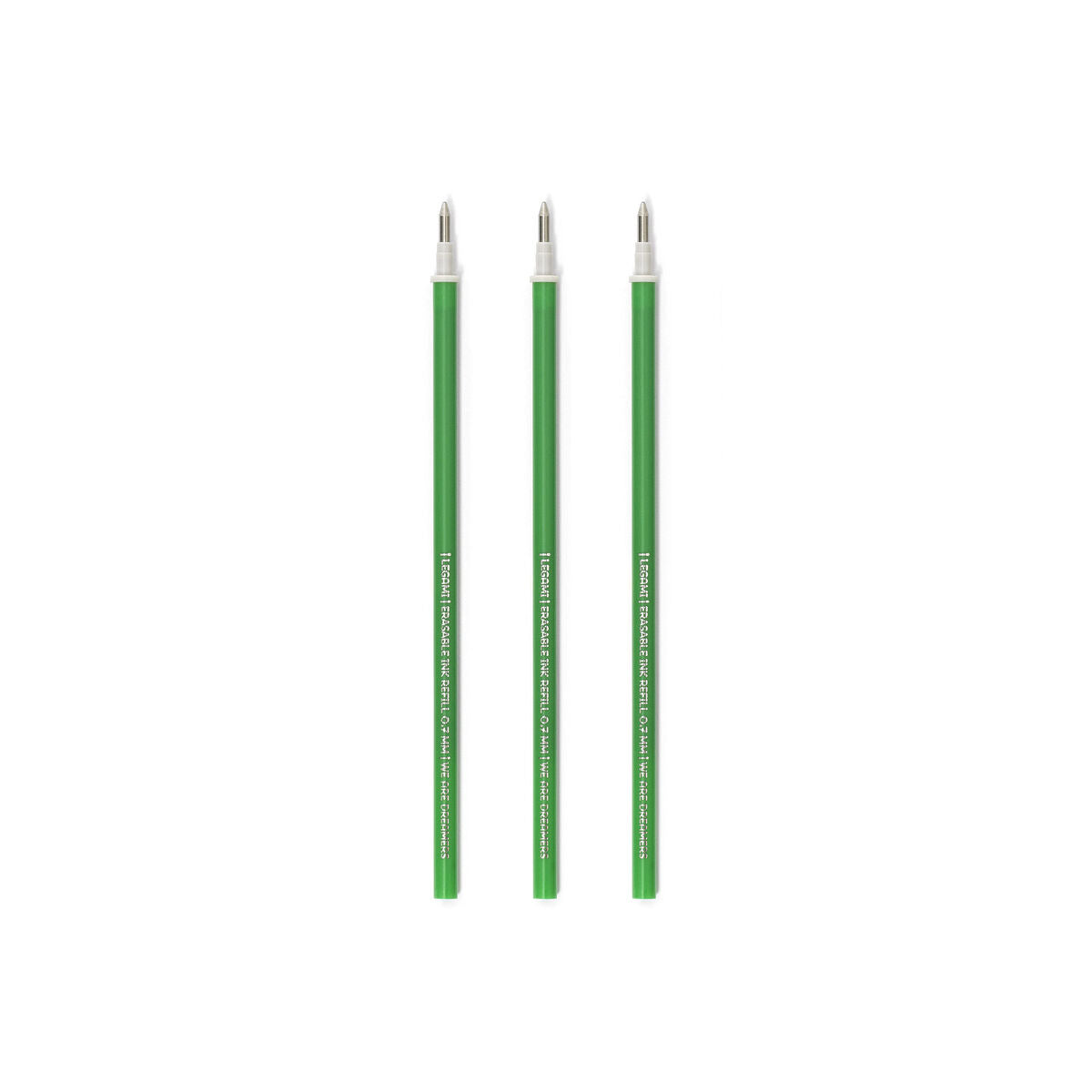 Recharges stylo legami effaçable - pointe 0,7 mm, vert pack de 3