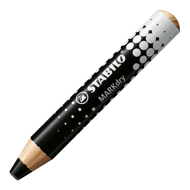 Crayon marqueur noir pour ardoises et tableaux blancs STABILO MARKdry