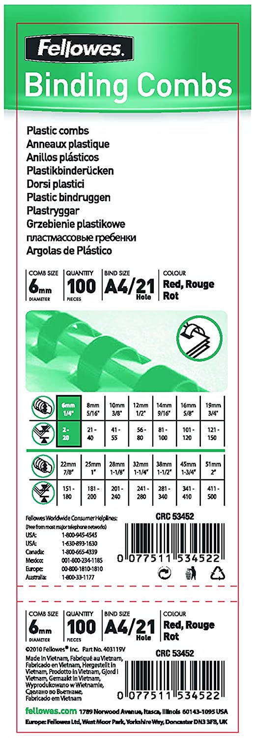 Reliure plastique 6mm blanc -