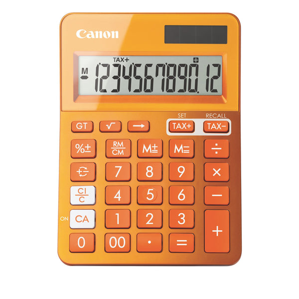 Calculatrice poche 8chiffres solaire orange