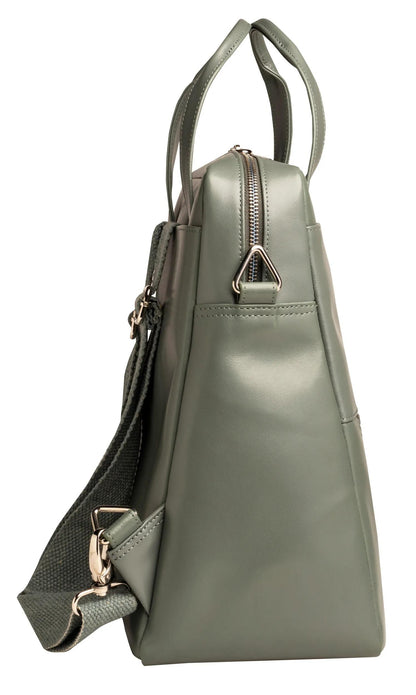 Sac à dos ordinateur 14" cuir gris - élégance et praticité