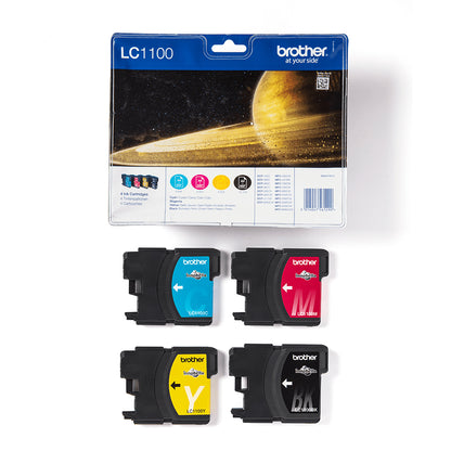 Pack 4 cartouches Brother lc1100 - rendement élevé