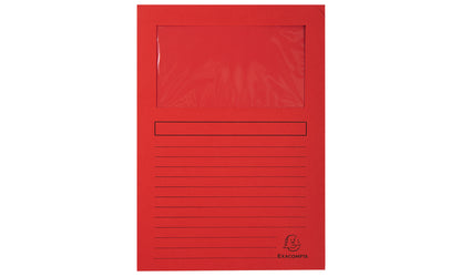 Pochette coin fenêtre A4 Rouge - 120g/m², paquet de 100