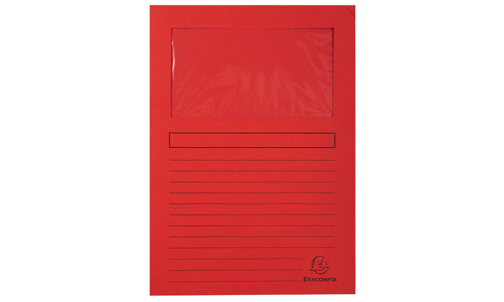 Pochette coin fenêtre A4 Rouge - 120g/m², paquet de 100