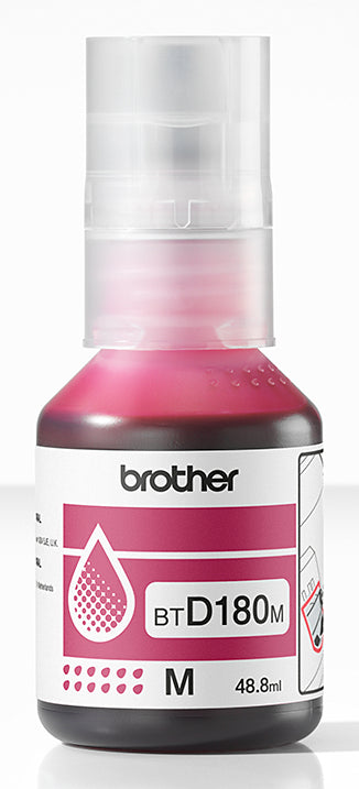 Bouteille d'encre Brother magenta btd180m - haute capacité 5k