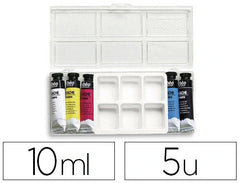 Gouache tubes  5 couleurs primaires  10ml +palette