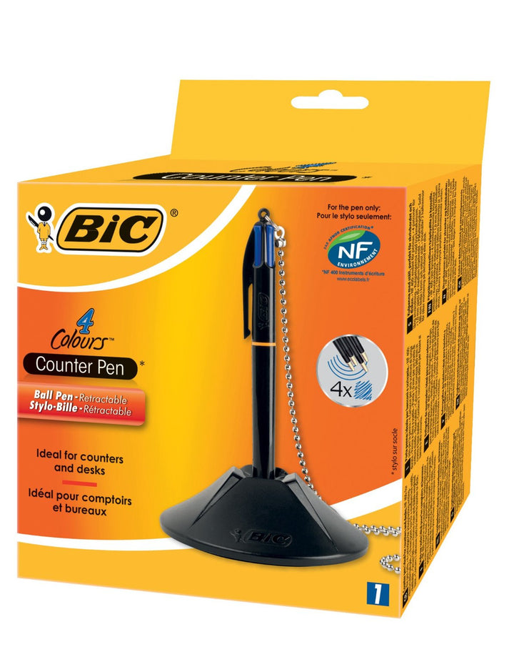 Stylo bille bic s/socle 4xbleu
