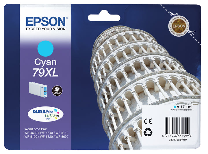 Cartouche d'encre Epson c13t79024 cyan xl pise - haute capacité