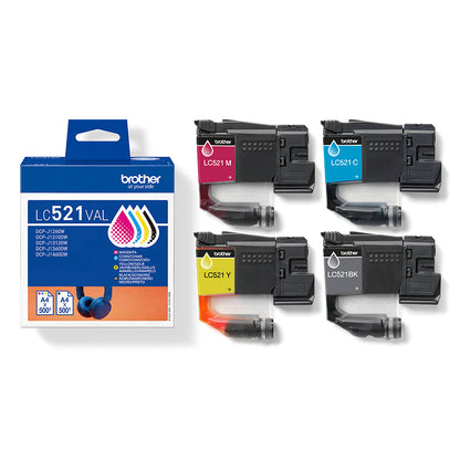 Multipack Brother lc521val - cartouches d'encre haute capacité