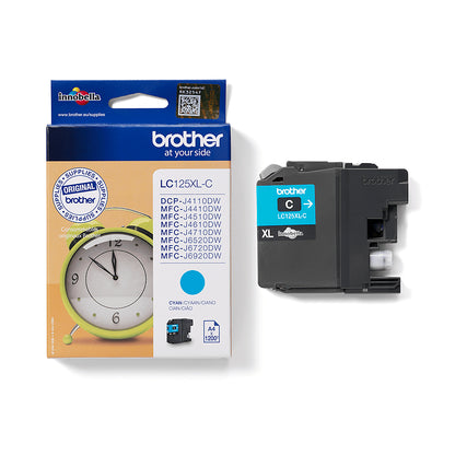 Cartouche d'encre Brother cyan lc125xlc - rendement 1200 pages