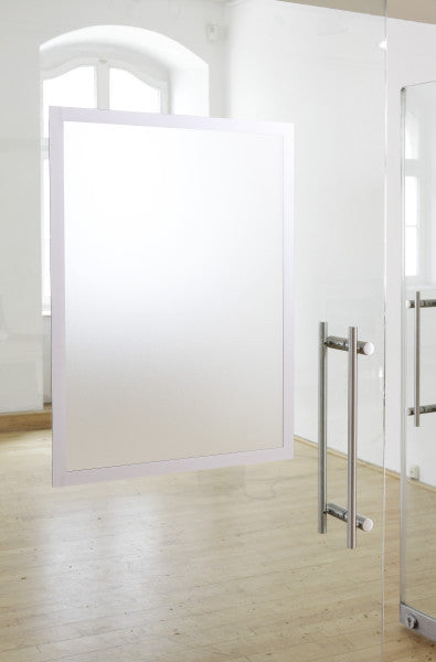 Porte-Affiche pour vitrine - A2 Adhésif-argent