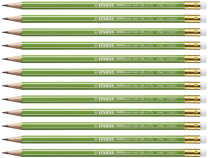 Crayon papier greengraph HB bout gomme