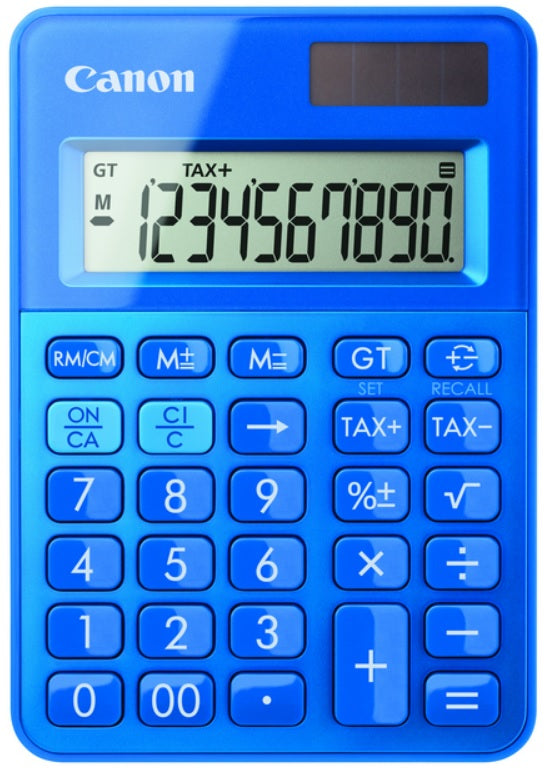 Calculatrice bureau ls-100 canon 10chiffres bleu