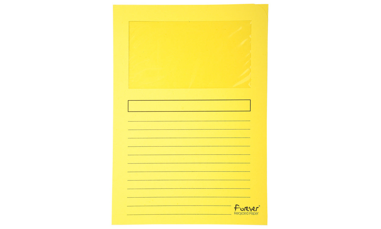 Pochettes coins fenetre 120g jaune paquet 25