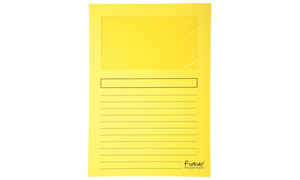 Pochettes coins fenetre 120g jaune paquet 25