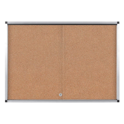 Vitrine d'affichage coulissante 100x80, fond liége- 9 feuilles A4, pour l'intérieur
